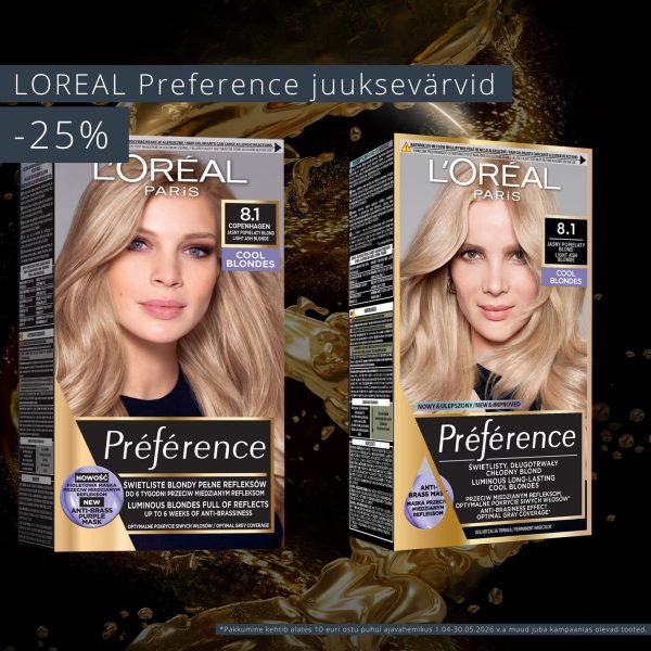 Loreal preference juuksevärvid
